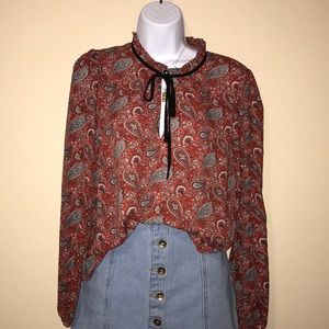 NWOT Forever 21 Paisley Blouse